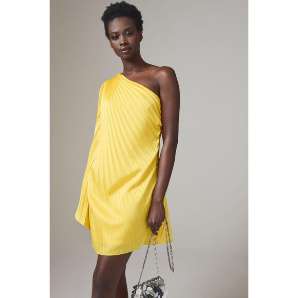 NWT Anthropologie Hutch One-Shoulder Pleated Mini Dress XL - Picture 2 of 4